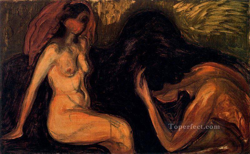 man and woman 1898 Edvard Munch Oil Paintings